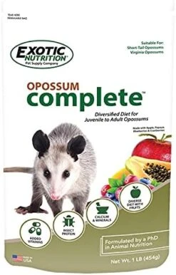 Exotic Nutrition Opossum Complete - Nutritionally Complete Healthy Pellet Diet - Food For Short-Tailed & Virginia Opossums (1 Lb.) 10 Exotic Nutrition Opossum Complete - Nutritionally Complete Healthy Pellet Diet - Food For Short-Tailed & Virginia Opossums (1 Lb.) -Zoo Shop 412IxhtpzKS. AC