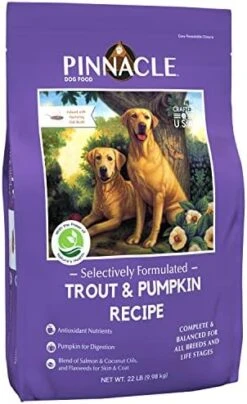 Pinnacle Trout & Pumpkin Dry Dog Food 4 Lb, Infused With Broth -Zoo Shop 412O8wtPqJL. AC
