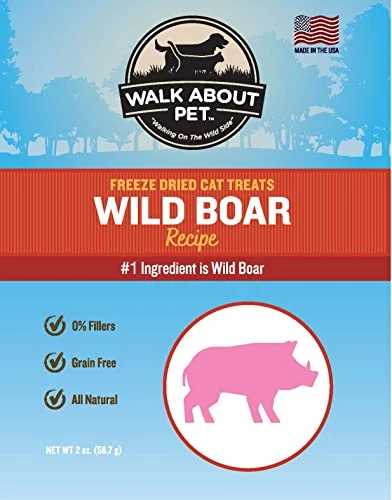 Walk About Freeze Dried Treats For Cats – Boar 2 Oz 3 Walk About Freeze Dried Treats For Cats – Boar 2 Oz
