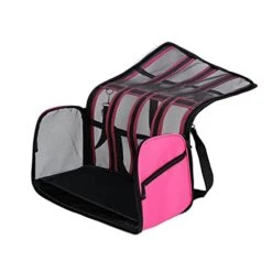 LEFEDA Pet Carrier Bag Portable Polyester Cloth Mesh Small Medium Dogs Cats Carrying Bags Comfortable Breathable Transfer Travel Bag Pet Backpack Carrier (Color : Black) -Zoo Shop 412Yk03AfKL