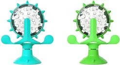 PEPDRO Rotatable Pet Bowl Raised Cat Food Toy Pet IQ Toys For Small Pet Slow Feeder Toy Windmill Interactive Toys Multifunctional Windmill Feeder Cat Toy With Suction Cup Cat Windmill Slow Feeder Toys -Zoo Shop 412fKMWkcHS