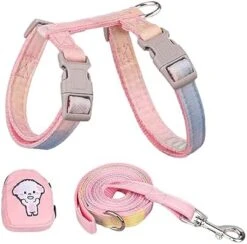 Newtensina Dog Harness Cat Harness With Little Bag For Small Dogs Cats - Pink Blue - M -Zoo Shop 412gPHAwI5L. AC