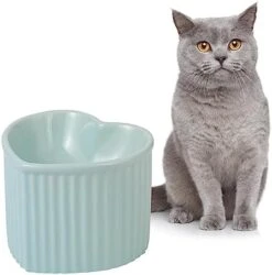 Pink Ceramic Raised Cat Bowls, Tilted Elevated Food Or Water Bowls, Stress Free, Backflow Prevention, Dishwasher And Microwave Safe, Lead & Cadmium Free 24 Pink Ceramic Raised Cat Bowls, Tilted Elevated Food Or Water Bowls, Stress Free, Backflow Prevention, Dishwasher And Microwave Safe, Lead & Cadmium Free -Zoo Shop 412ls7AXfSL. AC