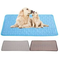 Clinmday Pet Blanket,Soft Comfortable Non-Slip Summer Pet Mattress Cat Dog Sleeping Cushion Pet Supplies Sleeping Mat Washable Coffee XL