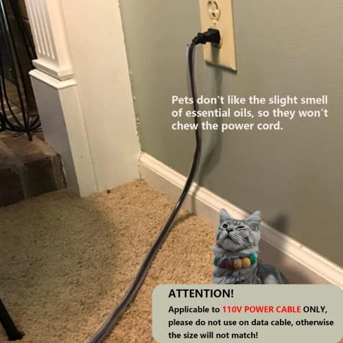 Z&X Pet Chew Proof Cord Protector 10 FT, Silicone Rubber Cable Protector, Fresh Scent Makes Your Pet Lose Interest In Chewing Power Cords, No Chew, Keeping Your Fur Baby Safe From Electric Shock 6 Z&X Pet Chew Proof Cord Protector 10 FT, Silicone Rubber Cable Protector, Fresh Scent Makes Your Pet Lose Interest In Chewing Power Cords, No Chew, Keeping Your Fur Baby Safe From Electric Shock - Image 4