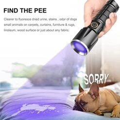 UV Flashlight Black Light, 15W LED Blacklight Pet Urine Detector UV Torch 2 In 1 UV Blacklight, Portable Light Detector Waterproof For Pet Clothing Food Fungus Detection Night Fishing Travel 9 UV Flashlight Black Light, 15W LED Blacklight Pet Urine Detector UV Torch 2 In 1 UV Blacklight, Portable Light Detector Waterproof For Pet Clothing Food Fungus Detection Night Fishing Travel -Zoo Shop 4137RghaIAL