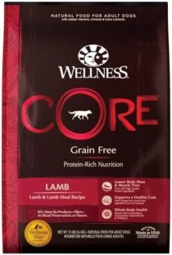 Wellness CORE Grain-Free High-Protein Dry Dog Food, Made In USA With Real Meat & Natural Ingredients, All Breeds, Adult Dogs (Turkey & Chicken, 26-lb) With Nutrients For Immune, Skin, & Coat Support -Zoo Shop 413KbzpHjJL. AC