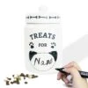 EassyHoo Airtight Dog Treat Container, Ceramic Dog Treat Jar With Lid, 4.2" Round X 6.5" Tall White Dog Treat Canister, Large Dog Cookie Jar For Dogs, Pet Treat Container Airtight, Dog Treat Jars For Pets -Zoo Shop 413MelhCFEL