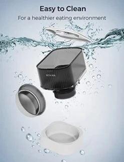 PETVIAGA Automatic Cat Feeder With APP Control, Wifi Smart Pet Feeder With Lock Lid, Clog-free Motor & Stainless Steel Bowl, 5L Cat Food Dispenser For Dry Food With 6 Daily Meals & 20 Portions Control 11 PETVIAGA Automatic Cat Feeder With APP Control, Wifi Smart Pet Feeder With Lock Lid, Clog-free Motor & Stainless Steel Bowl, 5L Cat Food Dispenser For Dry Food With 6 Daily Meals & 20 Portions Control -Zoo Shop 413W3UYr90L