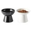 Elevated Raised Cat Food Bowls, Victob 2 Whisker Fatigue Cat Bowl For Food And Water, 6.2 Inch Ceramic Raised Cat Food Bowls Whisker Friendly For Pet Easy Eating, Lead & Cadmium Free, Dishwasher