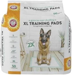 Arm & Hammer Green Tea Pet Training Pads | 25-Ct Dog Training Pads With Super Absorbing Green Tea Baking Soda For 2X The Odor Control | Leakproof & Recycled Training Pads For Dogs,White -Zoo Shop 413kuRLC7L. AC