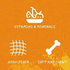 PAWUP Dog Treats Chicken Wrapped Biscuits Pumpkin Sticks, Rawhide Free Soft Chewy W/Taurine, Dog Training Treats,12.5oz -Zoo Shop 413nOMFZR7L