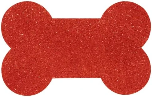 Pet Bone Placemat, Sparkling Rhinestones In Resin, Non-Slip Back, Stylish, For Glamorous Dog Bowls, Silver, 10x19, Sold Individually 8 Pet Bone Placemat, Sparkling Rhinestones In Resin, Non-Slip Back, Stylish, For Glamorous Dog Bowls, Silver, 10x19, Sold Individually - Image 6