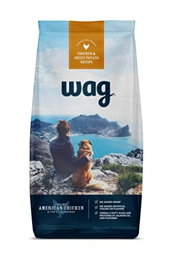 Amazon Brand - Wag Dry Dog Food Chicken & Sweet Potato, Grain Free 24 Lb Bag 3 Amazon Brand - Wag Dry Dog Food Chicken & Sweet Potato, Grain Free 24 Lb Bag