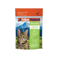 Feline Natural Grain-Free Pouches, Chicken & Lamb Feast 3oz Perforated Box