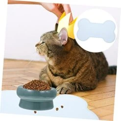 4pcs Indoor Slip Bowl Shaped Floors Non-Slip Anti- Pet Silicone Nonslip Table Anti-Slip Waterp Washable Dog Anti-Leak Home Tray Small Raised Overflow And Bone With Decorative Cats -Zoo Shop 4149AIoUWTL