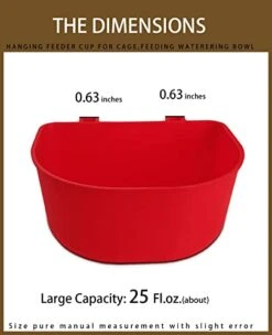 ORIBUKI 5 Pack Cage Cups Chicken Birds Feeder Water Bowl 25 OZ Rabbit Feeding Watering Dish For Travel Carrier Cat Puppy Food Dispenser Hanging Wire Cages Treats Box Seed Drinking Coop Cup Birdbath -Zoo Shop 414ApnEflyL