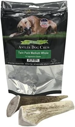 Deluxe Naturals Elk Antler Chews For Dogs | Naturally Shed USA Collected Elk Antlers | All Natural A-Grade Premium Elk Antler Dog Chews | Product Of USA, 1-LB Pack Large Cuts -Zoo Shop 414Xa0FsZ4L. AC