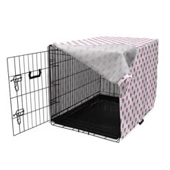 Lunarable Strawberry Dog Crate Cover, Fruits Pattern Summer Food Lover Illustration, Easy To Use Pet Kennel Cover For Small Dogs Puppies Kittens, 18 Inch, Sea Green Magenta -Zoo Shop 414gidBEtgL