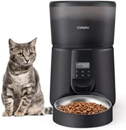 Automatic Cat Feeders,Katalic Clog-Free 4L Cat Food Dispenser With Sliding Lock Lid Storage Timed Feeder For Cat And Dogs With Voice Recorder, Programmable Meal & Portion Automatic Feeder -Zoo Shop 414m3bJg9mL. AC