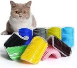 YangYan Pet Cat Self Groomer For Cat Grooming Tool Hair Removal Comb Dogs Cat Brush Hair Shedding Trimming Massage Device With Catnip (Color : Lake Blue, Size : 9x13cm) -Zoo Shop 414uMH7nBTL. AC 1