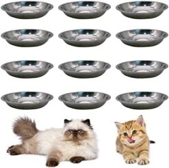 Hamiledyi 12 Pcs Stainless Steel Cat Bowls Replacement Whisker Fatigue Relief Cat Plates Pet Water Dish Shallow Kitten Bowls Pet Bowls For Dogs Cats And Other Small Animals (7.68 Inch Diameter) 18 Hamiledyi 12 Pcs Stainless Steel Cat Bowls Replacement Whisker Fatigue Relief Cat Plates Pet Water Dish Shallow Kitten Bowls Pet Bowls For Dogs Cats And Other Small Animals (7.68 Inch Diameter) -Zoo Shop 4150iJYSvTL. AC