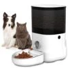 Automatic Cat Food Dispenser - Timed 1-6 Meals Daily Auto Pet Feeders For Dog & Cat With Voice Recorded Feeding Training, Clog-Free Design, Dual Power Supply (120"/3m Cord)