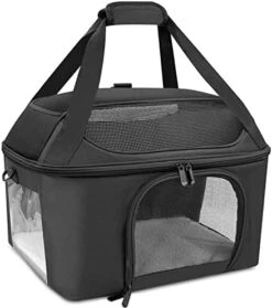 LEFEDA Portable Dog Carrier Hand Bag Breathable Mesh Pet Puppy Travel Backpack Outdoor Shoulder Bag For Small Dogs Cats Chihuahua Pet Backpack Carrier (Color : Black) 12 LEFEDA Portable Dog Carrier Hand Bag Breathable Mesh Pet Puppy Travel Backpack Outdoor Shoulder Bag For Small Dogs Cats Chihuahua Pet Backpack Carrier (Color : Black) -Zoo Shop 415FbOsuDuL. AC