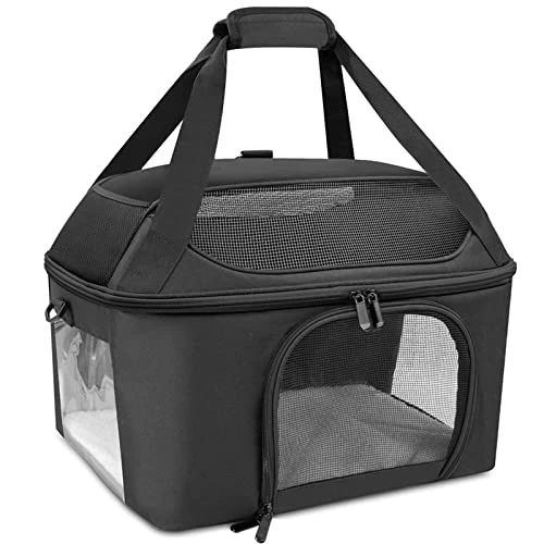 LEFEDA Portable Dog Carrier Hand Bag Breathable Mesh Pet Puppy Travel Backpack Outdoor Shoulder Bag For Small Dogs Cats Chihuahua Pet Backpack Carrier (Color : Black) 3 LEFEDA Portable Dog Carrier Hand Bag Breathable Mesh Pet Puppy Travel Backpack Outdoor Shoulder Bag For Small Dogs Cats Chihuahua Pet Backpack Carrier (Color : Black)