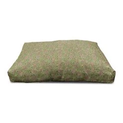 Ambesonne Fruit Wooden Pet House, Vintage Design Grape Bunches And Leaves Fresh Food Drawing, Indoor & Outdoor Portable Dog Kennel With Pillow And Cover, Small, Green Brown