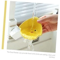 EVANEM 2pcs Rutin Chicken Feeding Pot Poultry Feeder Tray Chicken Feeder Tray Chicken Ceramic Bowl Animal Cage Ceramic Water Bowl Dispenser Container Bird Feeding Bowls Ceramics Yellow 14 EVANEM 2pcs Rutin Chicken Feeding Pot Poultry Feeder Tray Chicken Feeder Tray Chicken Ceramic Bowl Animal Cage Ceramic Water Bowl Dispenser Container Bird Feeding Bowls Ceramics Yellow -Zoo Shop 415QdRyfxaL