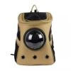 LEFEDA Large Pet Backpack Portable Space Capsule Breathable Window Cat Carrier Dog Bag Pets Products Accessories Portable Travel Bags Pet Backpack Carrier (Color : Gold)