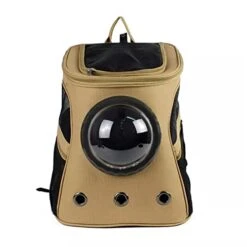 LEFEDA Large Pet Backpack Portable Space Capsule Breathable Window Cat Carrier Dog Bag Pets Products Accessories Portable Travel Bags Pet Backpack Carrier (Color : Gold)