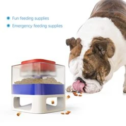 Monotre Dog Puzzle Feeder Toy With Button Interactive Mental Stimulation Food Dispenser, Improve Dog IQ Slow Feeding To Protect The Intestines, Suitable For Large, Medium And Small Dogs -Zoo Shop 415c77LEkJL