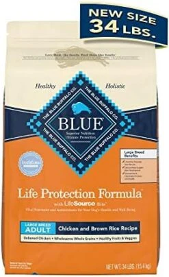 Blue Buffalo Life Protection Formula Natural Adult Large Breed Dry Dog Food, Chicken And Brown Rice 15-lb -Zoo Shop 415g788xOL. AC