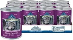 Blue Buffalo Wilderness High Protein, Natural Adult Wet Dog Food, Turkey & Chicken Grill 12.5-oz Cans (Pack Of 12) -Zoo Shop 415jwuOhQ1L. AC