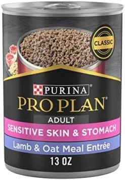 Purina Pro Plan Sensitive Skin And Stomach Wet Dog Food Pate Sensitive Skin And Stomach Beef And Oat Meal Entree - (12) 13 Oz. Cans -Zoo Shop 415nGPhZm L. AC