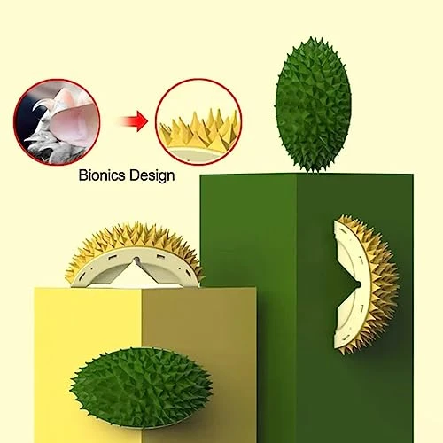 ZOVALI Durian Multifunctional Toys,Durian Cat Scratcher, Cat Scratcher Durian Comb, Massaging And Removing Floating Hair Cat Dog Mint Toys (Green+Yellow) 7 ZOVALI Durian Multifunctional Toys,Durian Cat Scratcher, Cat Scratcher Durian Comb, Massaging And Removing Floating Hair Cat Dog Mint Toys (Green+Yellow) - Image 5