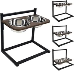 Emfogo Dog Food Bowls Raised Dog Bowl Stand Feeder Adjustable Elevated 3 Heights 5in 9in 13in With Stainless Steel Food Elevated Dog Bowls For Large Dogs And Cats 16.5x16 Inch,Patented 23 Emfogo Dog Food Bowls Raised Dog Bowl Stand Feeder Adjustable Elevated 3 Heights 5in 9in 13in With Stainless Steel Food Elevated Dog Bowls For Large Dogs And Cats 16.5x16 Inch,Patented -Zoo Shop 4163N2eRuL. AC