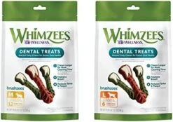 WHIMZEES By Wellness Brushing Dental Chews For Dogs, Grain-Free, Long Lasting Treats, Freshens Breath Extra Small Breed, 48 Count -Zoo Shop 4164R4zmdoL. AC