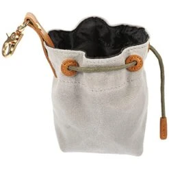 LUOZZY Dog Treat Pouch Dog Snack Bag Drawstring Dog Food Bag With Buckle Outdoor Dog Snack Pouch (Gray) -Zoo Shop 4168Zp0fI4L