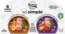 Nutro So Simple Meal Complement Wet Dog Food Chicken And Chicken & Duck Recipes In Bone Broth 10-Count Variety Pack, 2 Oz. Tubs -Zoo Shop 416Edege4RL. AC