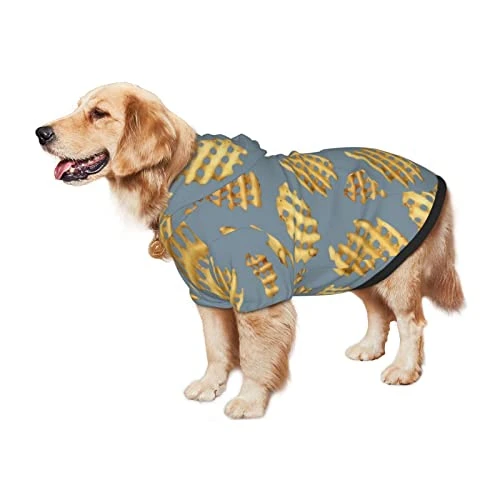 Fries Pattern Fast Food Pet Dog Costume Large Pets Wear Hoodies Winter Small Medium Cats Cloth Sweatshirts Jacket Pullover 6 Fries Pattern Fast Food Pet Dog Costume Large Pets Wear Hoodies Winter Small Medium Cats Cloth Sweatshirts Jacket Pullover - Image 4