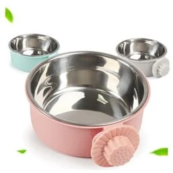 The Birdcage 3pcs Stainless Steel Pet Bowls Pet Feeder Bird Cage Food Water Dispenser Birds Food Dish Feeding Bowl Birdcage Green The Cat Food Pet Bowl Birdcage -Zoo Shop 416IRhhaS3L