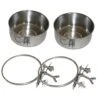 Bird Cage Mount Bowl Stainless Steel Dog Bowls 4 Pcs Feeder Stainless Steel Silver Alloy Rabbit Food Metal Bird Feeder -Zoo Shop 416QJNS0tsL