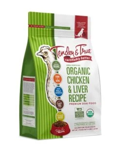 Tender & True Organic Chicken & Liver Recipe Dog Food, 4 Lb