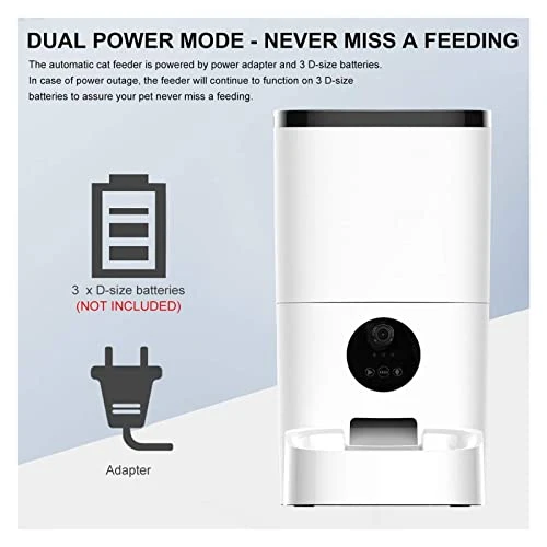 OLORES 6L Pet Automatic Feeder Cat Dog Food Dispenser Vedio Version Smart 5S Voice Recorder APP Control Timing Feeding With HD Camera 6 OLORES 6L Pet Automatic Feeder Cat Dog Food Dispenser Vedio Version Smart 5S Voice Recorder APP Control Timing Feeding With HD Camera - Image 4