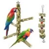 JYDQM 2Pcs/Set Pet Parrot Bird Standing Stick Wood Pole Bird Cockatiel Parakeet Perches Bite Claw Grinding Toy Bird Cage Accessories -Zoo Shop 416fSzIjy6L