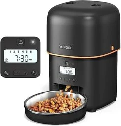 Yuposl Automatic Dog Feeders - 2 Packs 8cup/68oz For Pets, Cat Feeder Over 180-day Battery Life, Automatic Cat Feeders 1-6 Meals Control, Pet Feeder Cat Food Dispenser Freshness Dry Food -Zoo Shop 416kweUHSxL. AC