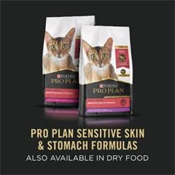 Purina Pro Plan Sensitive Skin And Sensitive Stomach Cat Food Wet Pate, Grain Free Chicken Entree - (24) 3 Oz. Cans -Zoo Shop 416uIeIHiRL 1